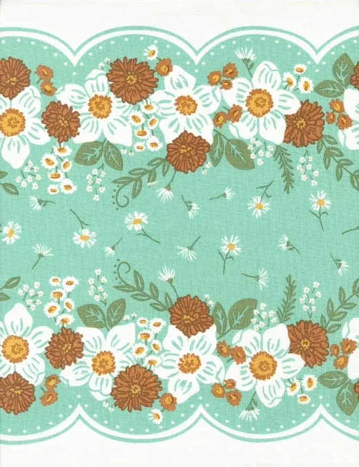 16" Classic Retro Flower Toweling By Stacy Iest Hsu for Moda Fabrics