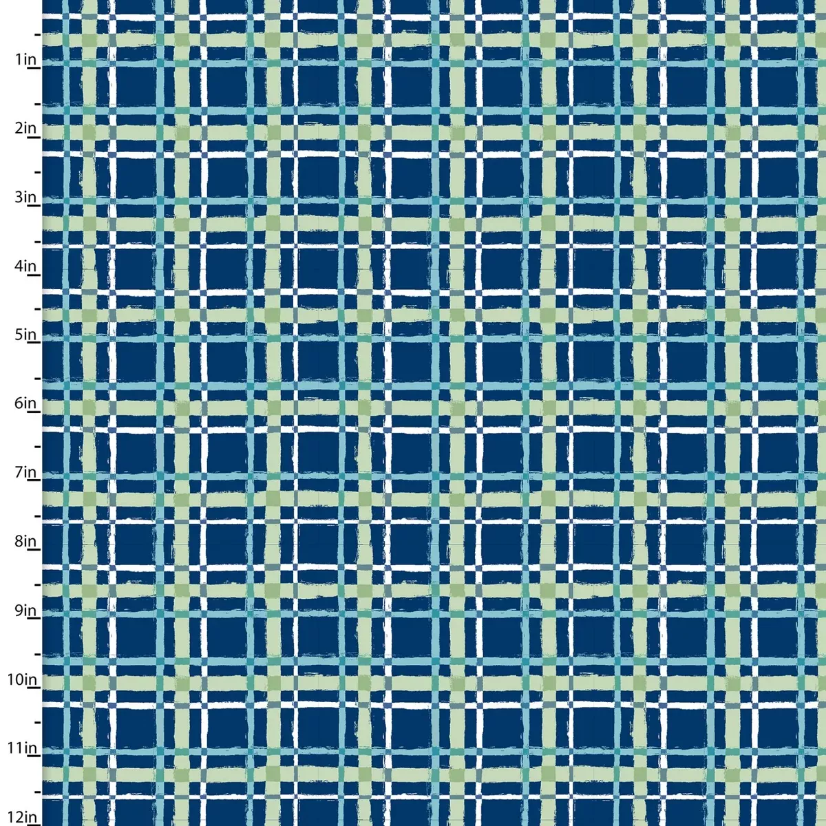 3 Wishes Fabrics - Forest Friends - Plaid Navy