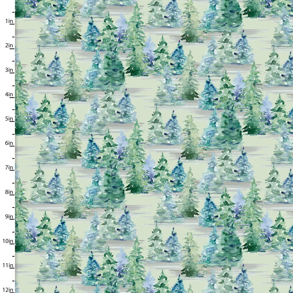 3 Wishes Fabrics - Forest Friends - Trees Green