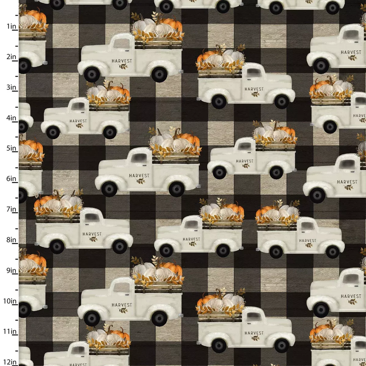 3 Wishes Fabrics - Happy Fall - Truck Multi