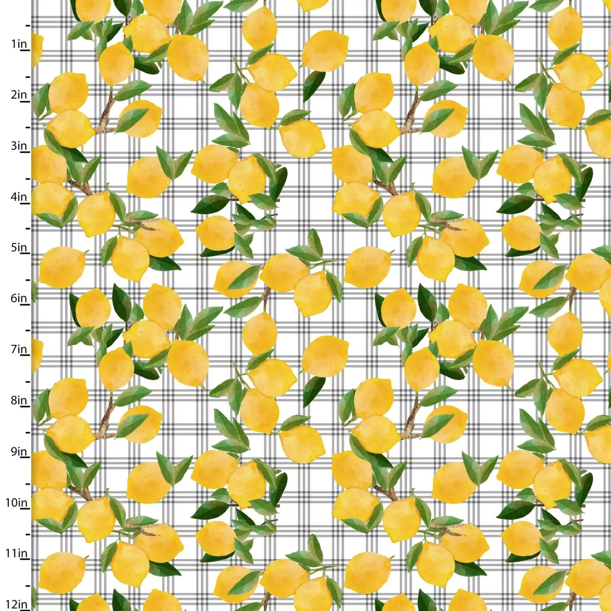 3 Wishes Fabrics - White Cottage Farm - Trailing Lemons