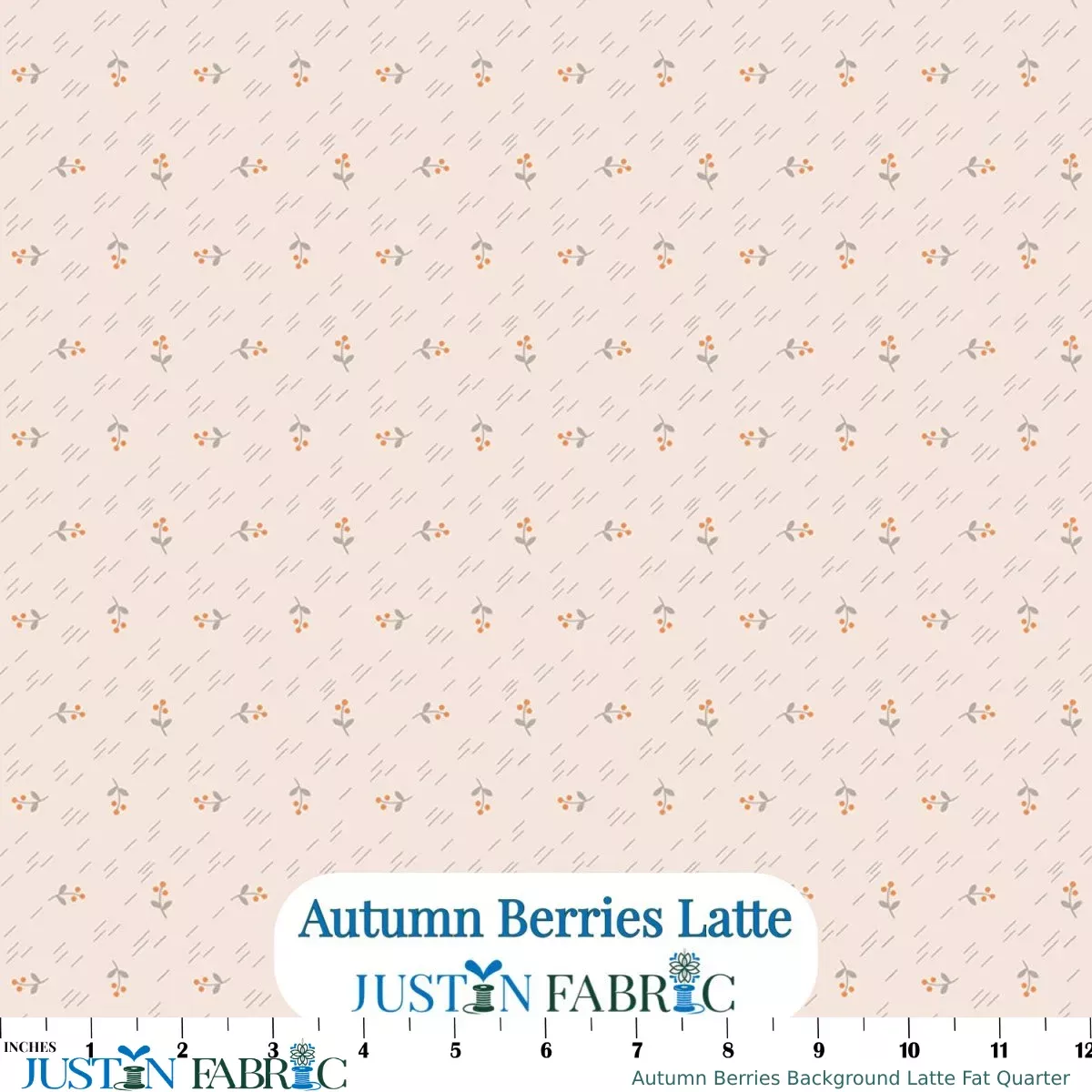 Autumn Berries Background Latte Cotton Fat Quarter by Lori Holt | Riley Blake Designs