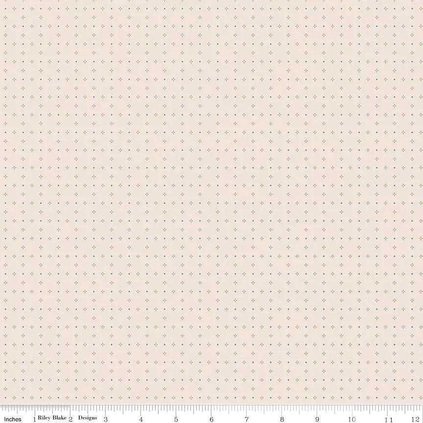 Bee Dots Thelma Lettuce Yardage C14182-Lettuce by Lori Holt of A Bee in My BonnetSold in 1/2 yard increments