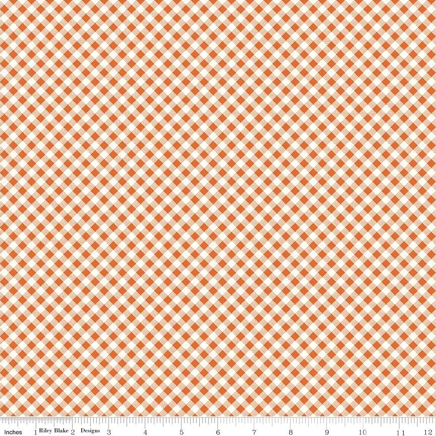 Bee Ginghams Autumn Bee Ginghams Yardage Lisa C12556-Autumn by Lori Holt for Riley Blake Sold in 1/2 yard Increments