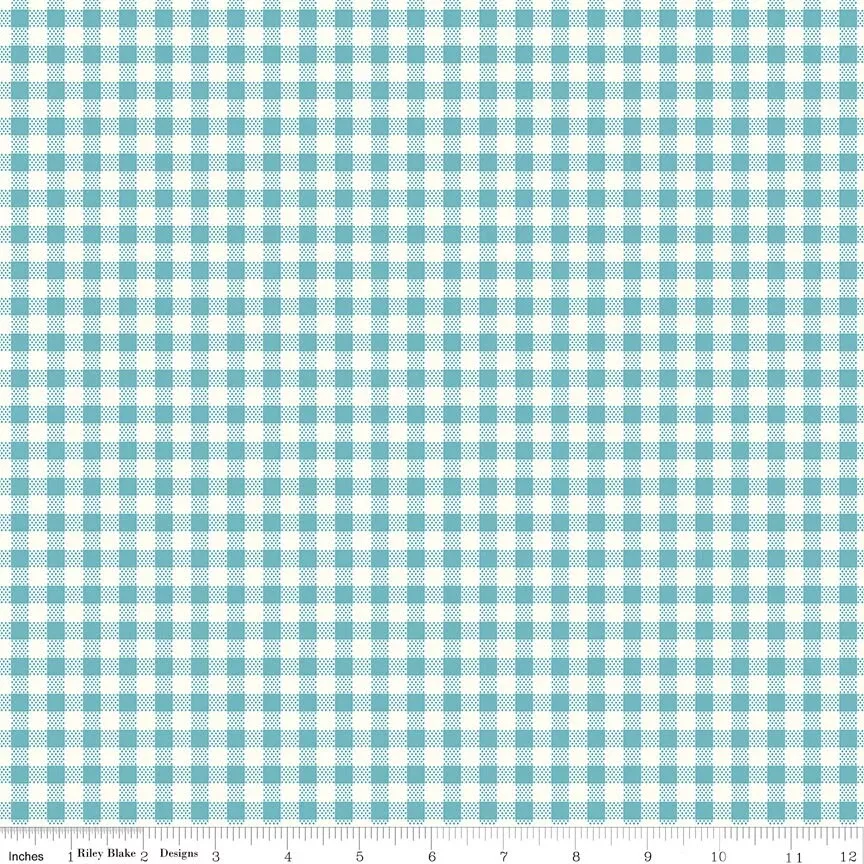 Bee Ginghams Cottage yardage C12558-Cottage by Lori Holt for Riley Blake Sold in 1/2 yard Increments