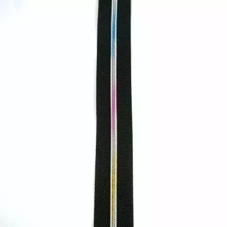 Black Rainbow Teeth - Zipper By The Yard - Emmaline Bags