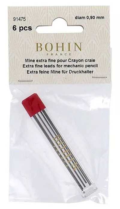 Bohin Mechanical Pencil Refill .9mm Grey (6 pieces)