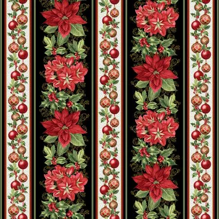 A Botanical Season - A Botanical Season Stripe -Jackie Robinson - Benartex Fabrics