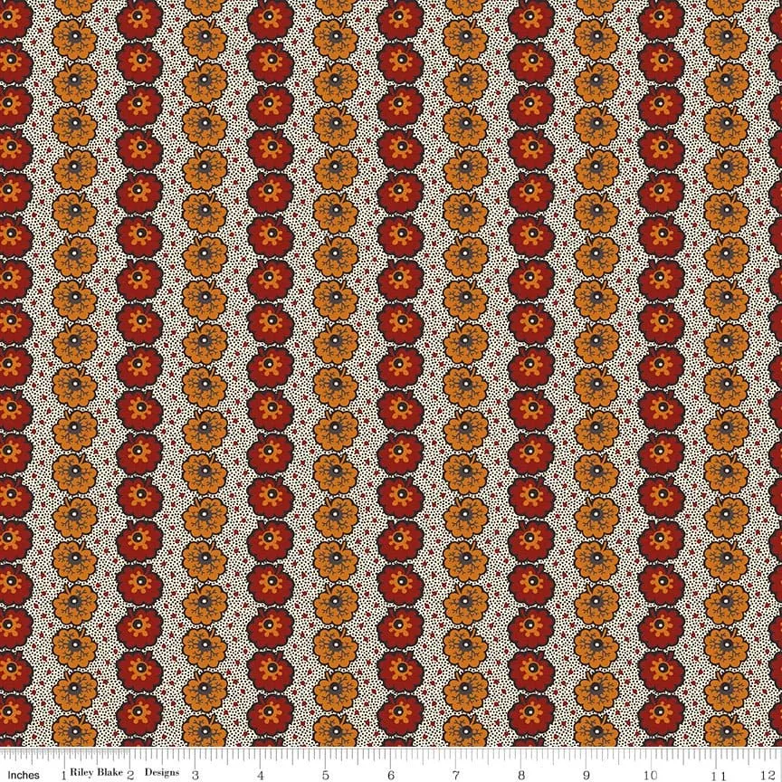 Bountiful Autumn - Rust Bountiful Leaves - per yard - Stacy West of Buttermilk Basin Design Co. for Riley Blake Designs - Fall - C10855-RUST