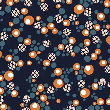 Broderie - Circles - Per Yard - by Sanna Johnsson for Dashwood Studio - BROD-2197-OCEAN