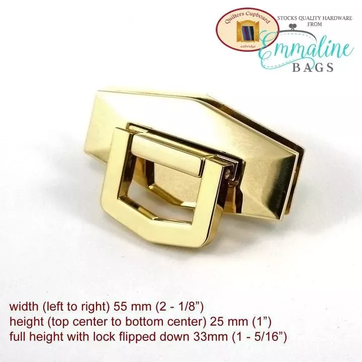 Clearance - Large Flip Lock in Gold Finish
