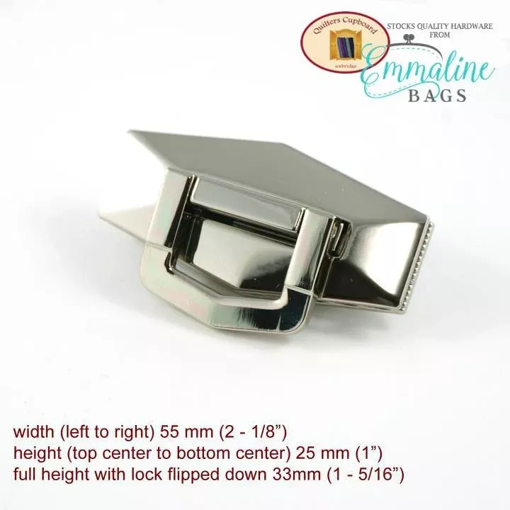 Clearance - Large Flip Lock in Nickel Finish