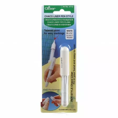 Clover Chaco Liner White Pen Style 4712