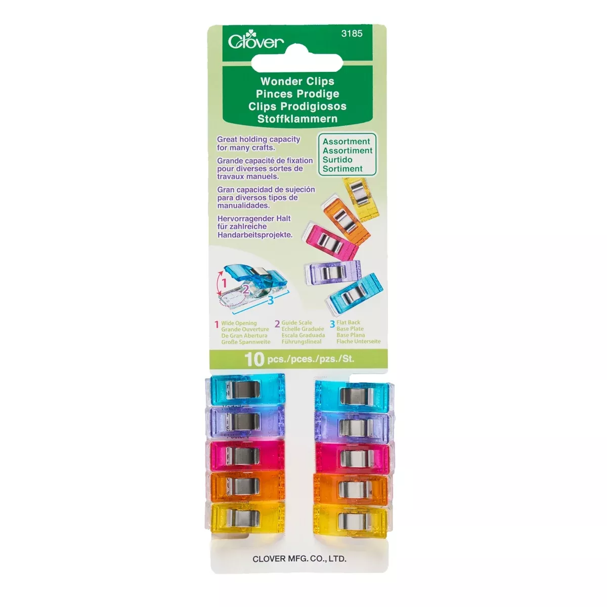 Clover Wonder Clips - 10 Count