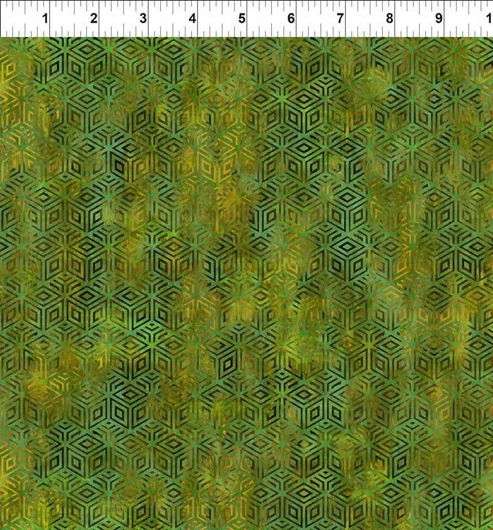 Cosmos - Geometric Boxes Green - Per Yard - Jason Yenter - In the Beginning - Planets and stars! - Digital Print - 9COS-2