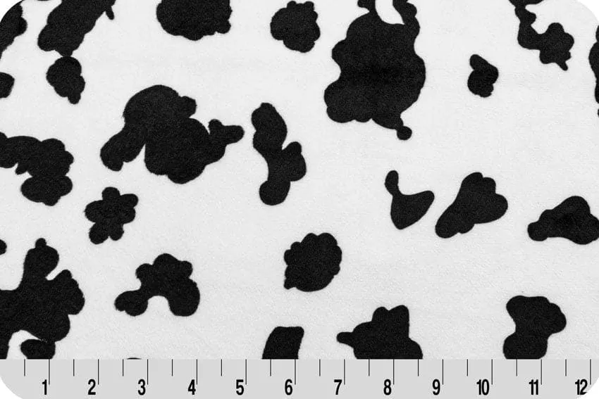 Cow Cuddle - Cuddle Fabric - per yard - by Shannon Fabrics - 58/60" - Black/White - CPCOW - DR298684
