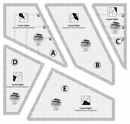 Creative Grids - Scrap Crazy - Crazier Eights Template