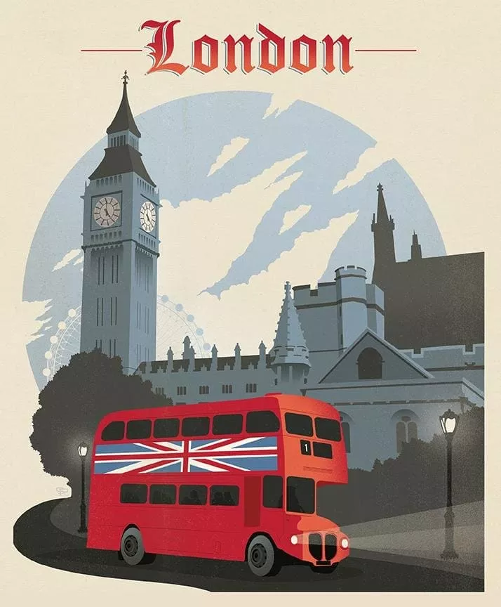 Destinations - per PANEL - by Anderson Design Group for Riley Blake - 36" London Panel - P10027-LONDON