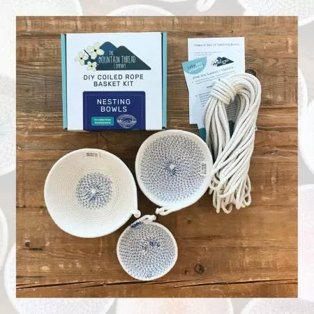 DIY Rope Baskets Kit - 3 Nesting Baskets - Mountain Thread Company