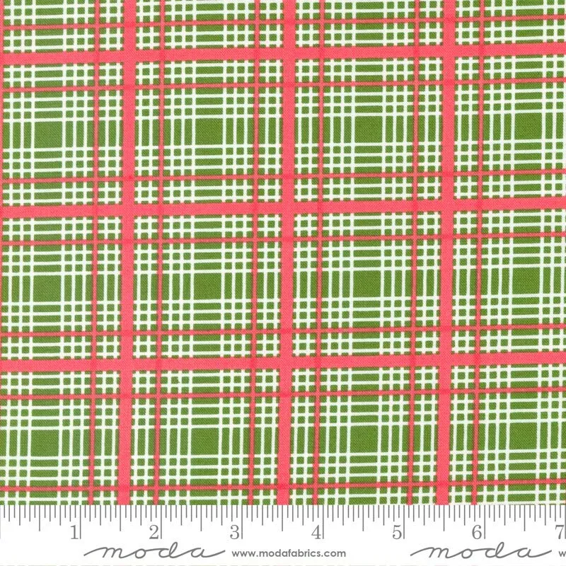 Favorite Things Plaid in Evergreen 37653 17 by Sherri and Chelsi sold in 1/2 yard increments