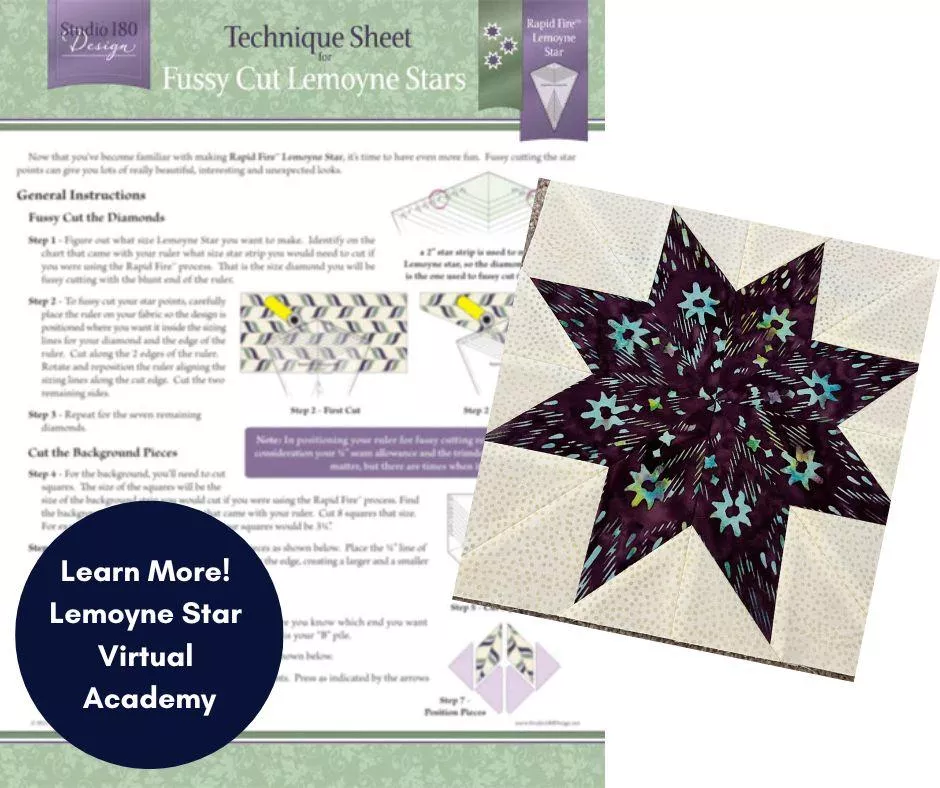 Fussy Cut Lemoynes Technique Sheet