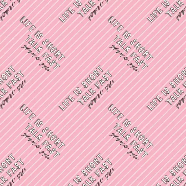 Gilmore Girls Talk Fast Stripe Pink