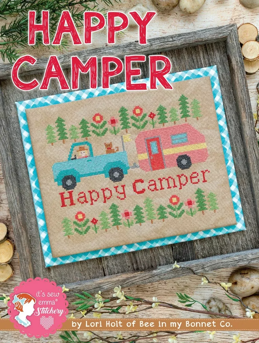 Happy Camper Cross Stitch DMC Floss Kit by Lori Holt