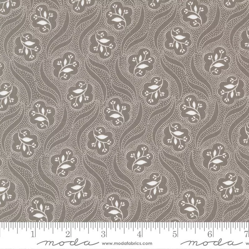 HoneyBloom Prancing Poises Charcoal Yardage 44345-15 by 3 Sisters sold in 1/2 yard increments