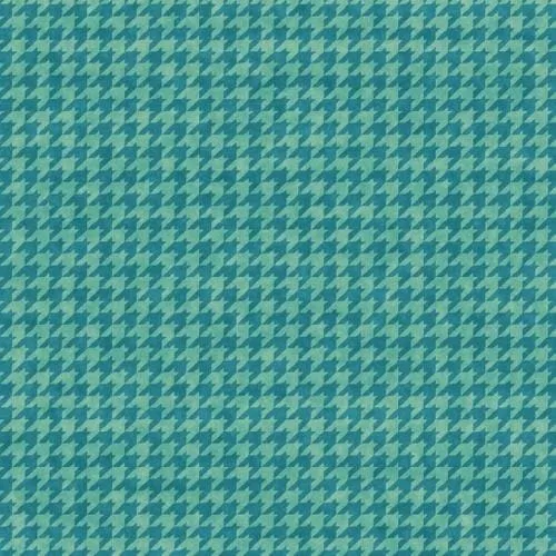 Houndstooth Basics - per yard - By Leanne Anderson for Henry Glass - Houndstooth - LIGHT TEAL - 8624-76