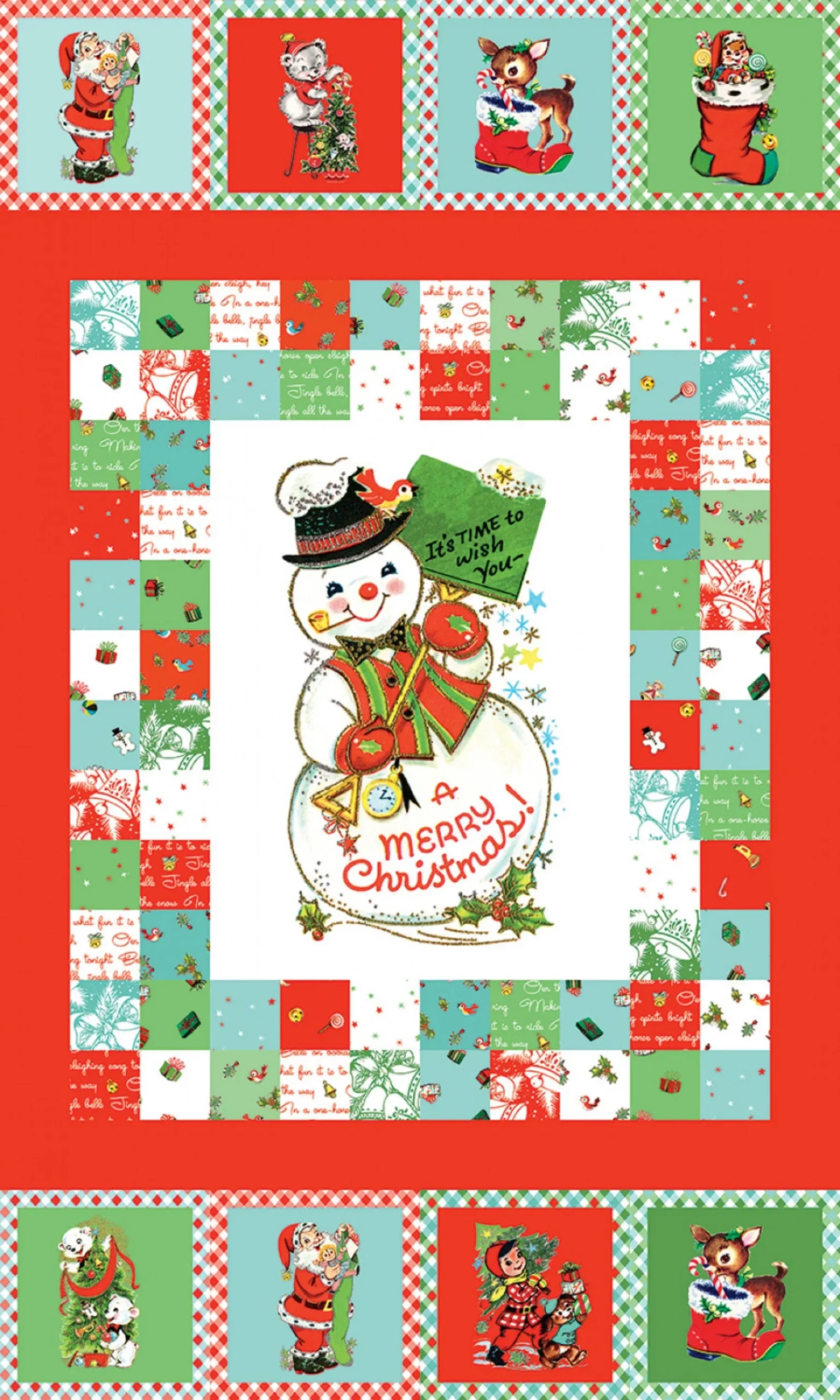 Jingle Bells-Old Fashion Panel-Riley Blake
