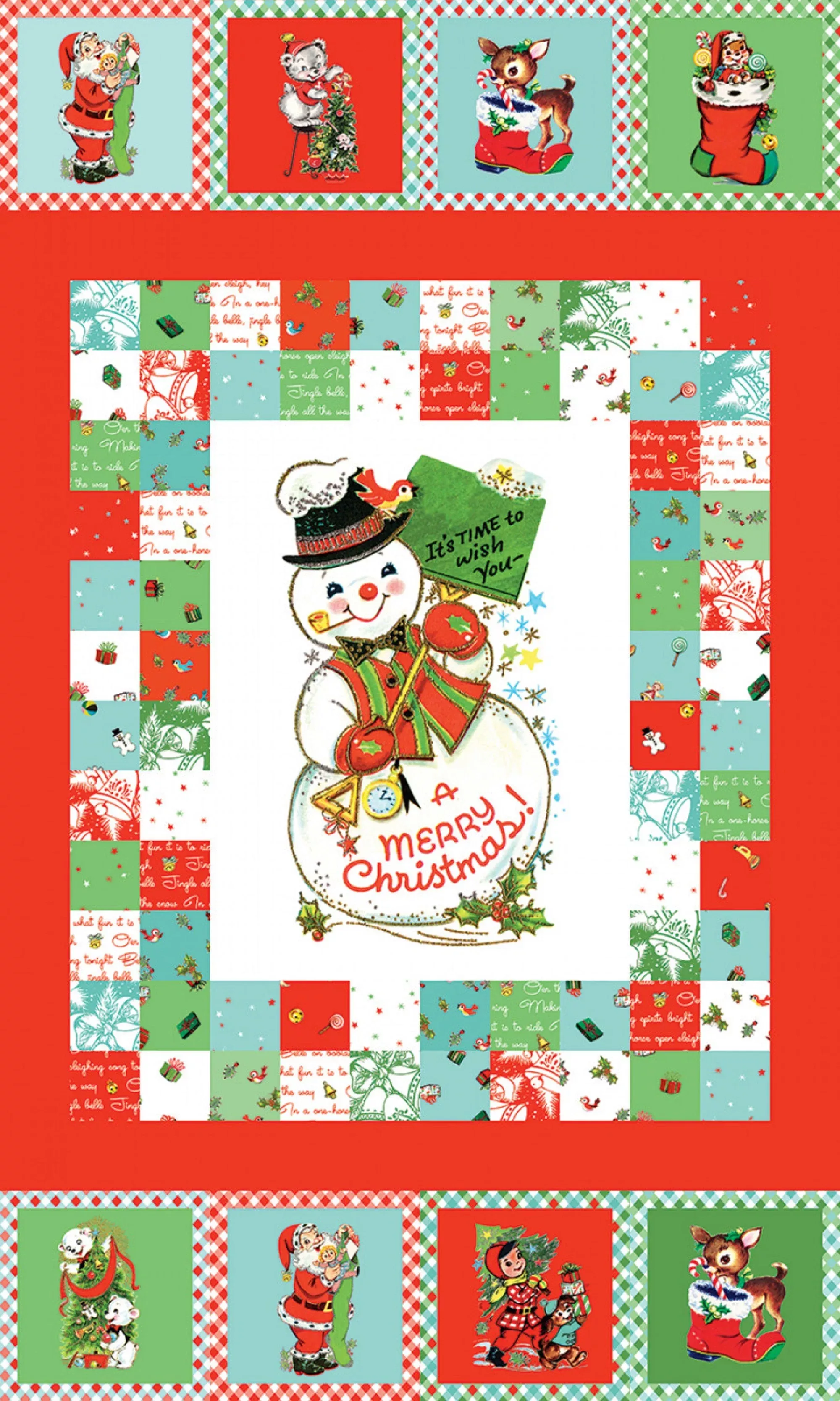 Jingle Bells-Old Fashion Panel-Riley Blake