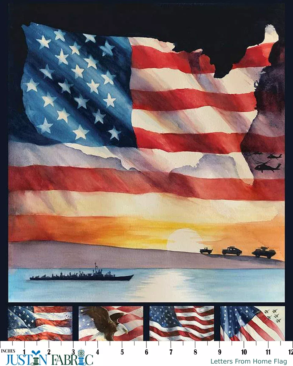 Letters From Home Flag Panel by Vicki Gifford | Riley Blake Designs