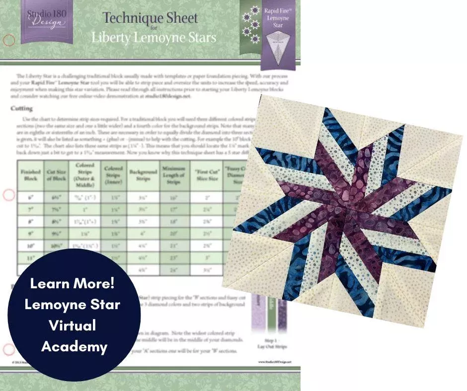 Liberty Lemoyne Stars Technique Sheet