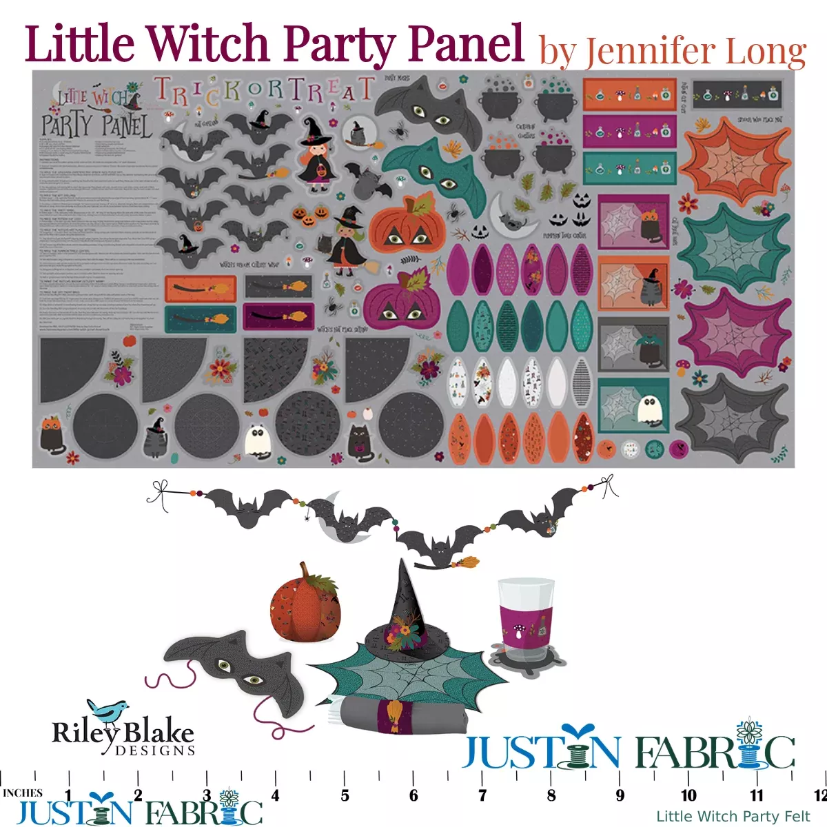 Little Witch Party Felt Panel by Jennifer Long | Riley Blake Designs