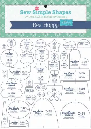 Lori Holt - Bee Happy Templates Set- Bee in my Bonnet -
