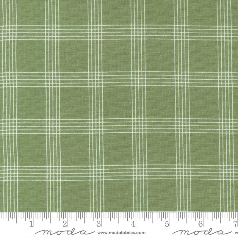 Nantucket Summer Plaid Cream Grass yardage 55262-16 by Camille Roskelley for Moda Fabrics sold in 1/2 yard increments cut continuously