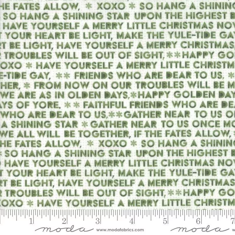 Naughty or Nice - Carols Snow Spearmint - by the yard - by BasicGrey for MODA - 30635 13 -