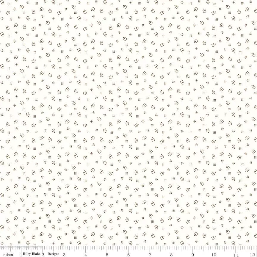 Prairie Mercantile Chestnut C12311-CHESTNUT By Lori Holt Sold by 1/2 yard increments