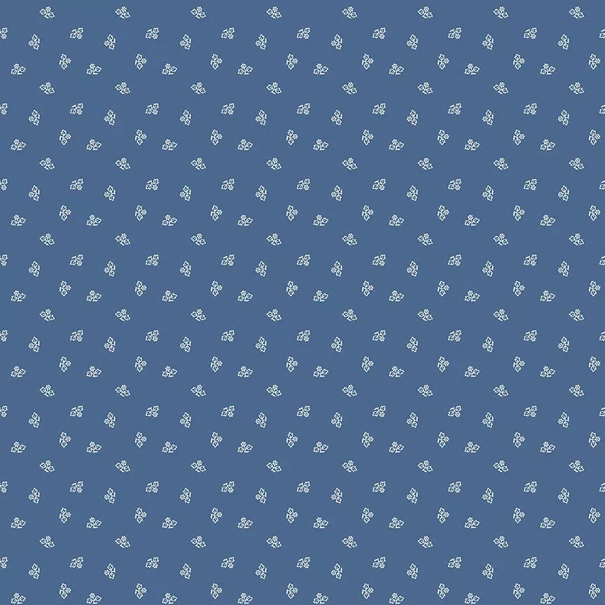 Prim Blossom Denim Yardage C9691-DENIM By Lori Holt for Riley Blake Designs 1/2 yard increments