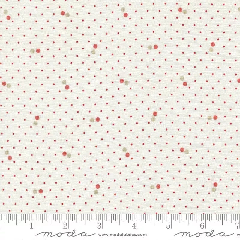 Ridgewood Polka Dot Dance Milk 14978-11 by Minick and Simpson Sold in 1/2 yard increments
