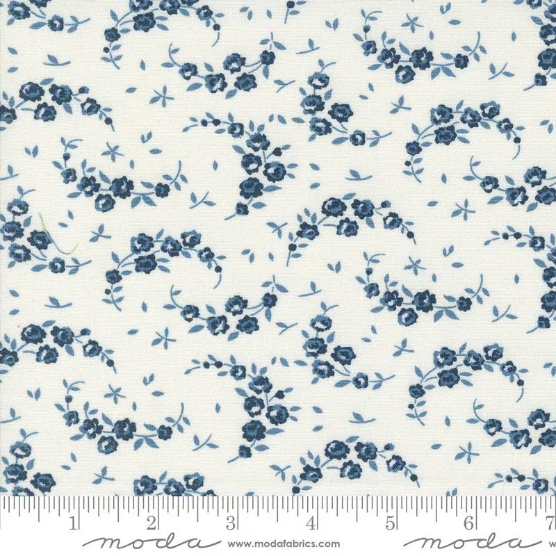 Shoreline Summer Cream Navy 55308-24 by Camille Roskelly Sold in 1/2 yard Increments