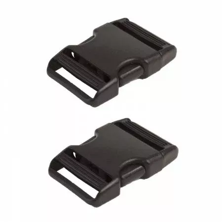 Side-Release Buckle 1in Black Plastic 2pk ByAnnie