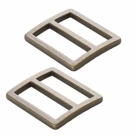 Slider Widemouth 1in Antique Brass Flat Set of Two ByAnnie