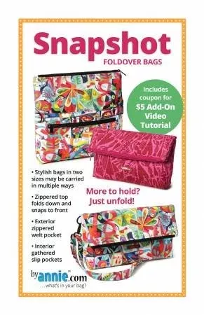 Snapshot Foldover Bag Pattern ByAnnie PBA299
