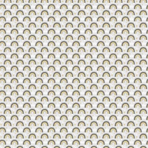 Stay Wild Moon Child - Rainbows and Clouds - Gray - Flannel - Per Yard - by Ilis Avilés for 3 Wishes - 3STAYWILDM-20260-GRY-FLN