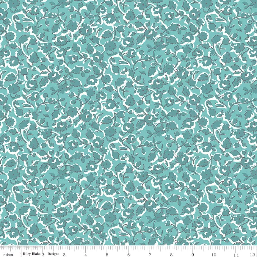Stitch Fabric Collection by Lori Holt - Per Yard - Grandma's Sofa - Riley Blake Designs - C10922-COTTAGE