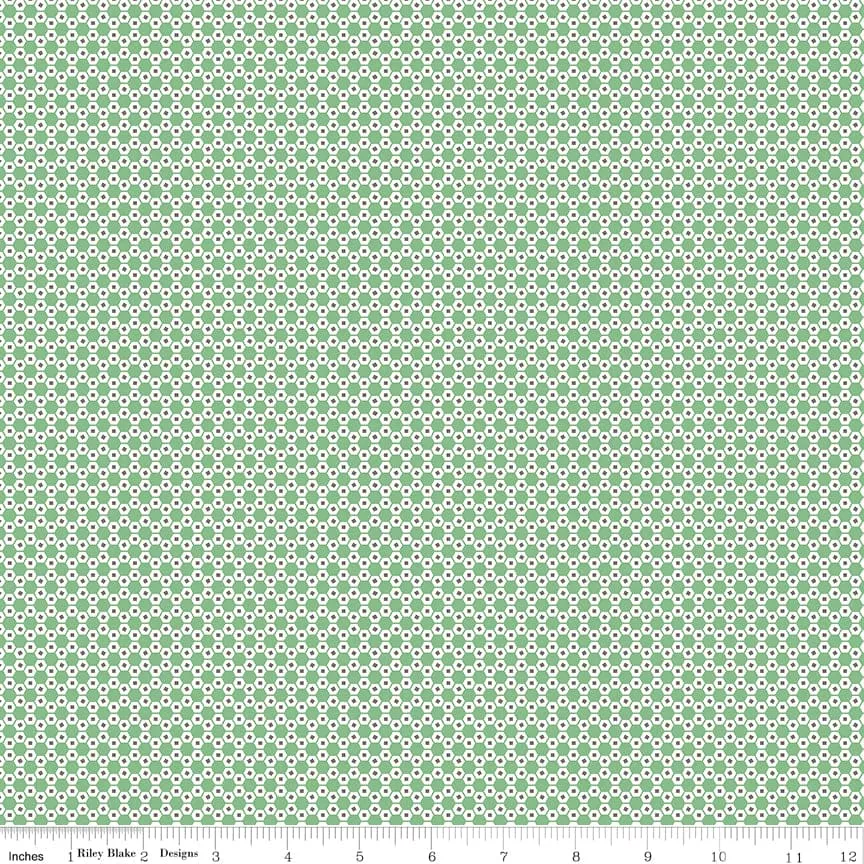 Stitch Fabric Collection by Lori Holt - Per Yard - Hexie - Riley Blake Designs - C10933-LEAF
