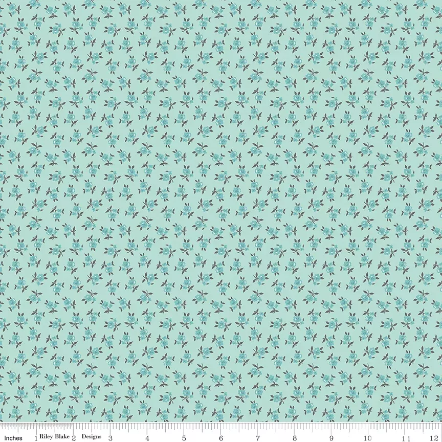 Stitch Fabric Collection by Lori Holt - Per Yard - Roses - Riley Blake Designs - C10927-SONGBIRD