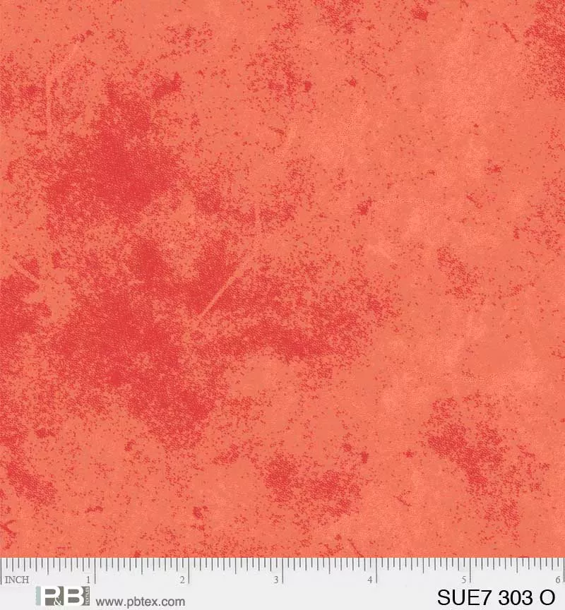 Suedes - Per Yard - P&B Textiles - tonal, blender - Orange - SUE7-00303-O