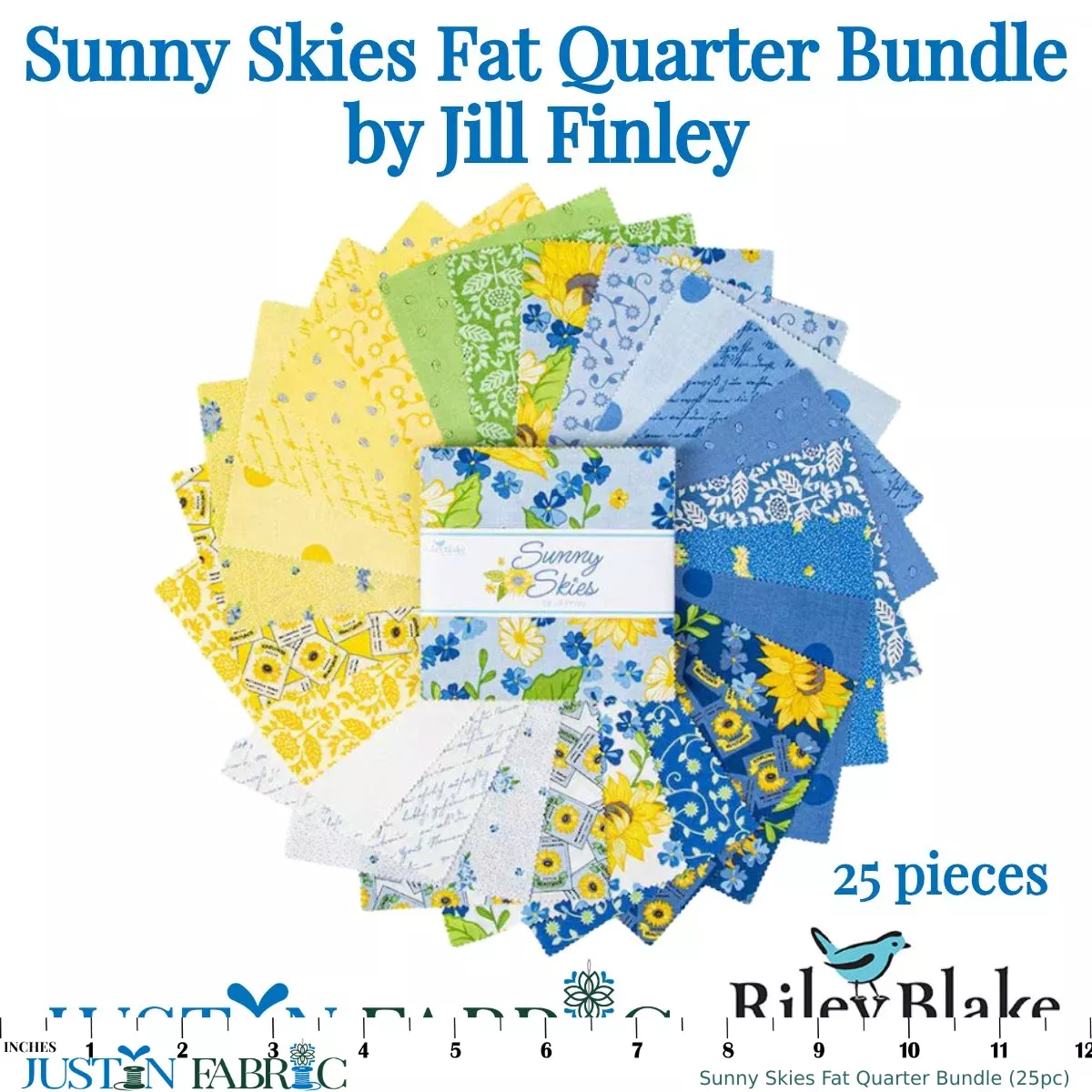 Sunny Skies Fat Quarter Bundle (25pc) by Jill Finley | Riley Blake Designs